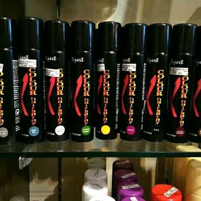 Expert hair spray color non permanent hair spray warna