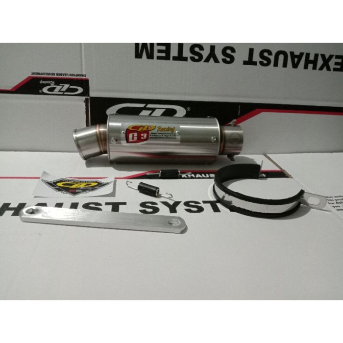 Silencer Knalpot Only CLD Racing Type C3 Bulat 17 5Cm Inlet 50Mm