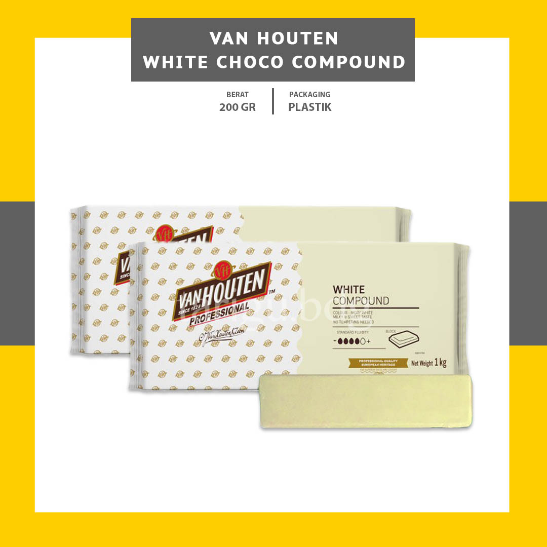 VAN HOUTEN WHITE COMPOUND VANHOUTEN DARK COKLAT BATANG COKLAT BLOK