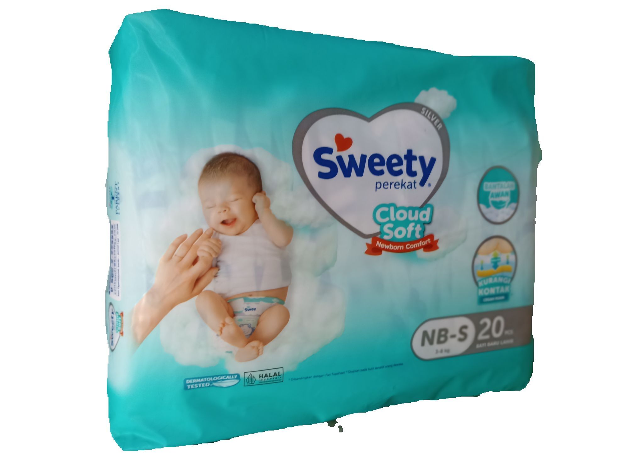 Sweety Silver Cloud Soft NB S 20 Pcs 40 Pcs 3 8 Kg Popok Bayi Baru