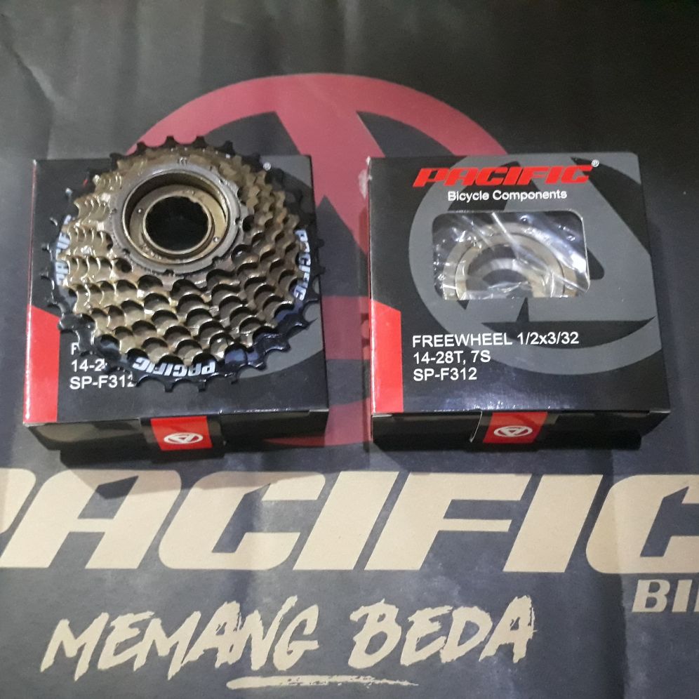 Sprocket Freewheel 7 Speed 14 28T Ulir Drat Sepeda Lipat MTB Minion