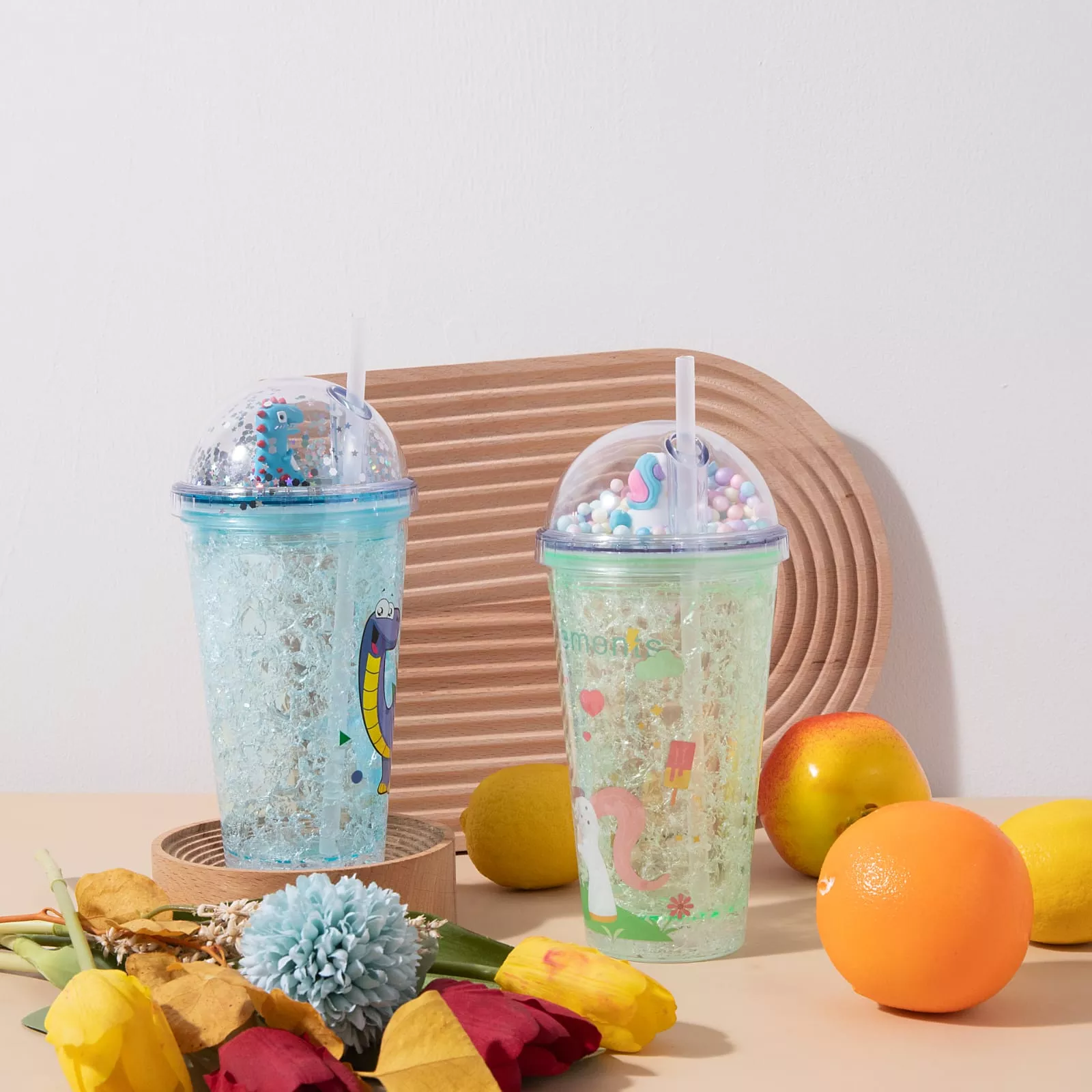 PROMO HEBOH Glitter Tumbler Gelas Botol Minum LED 450Ml Tempat Air