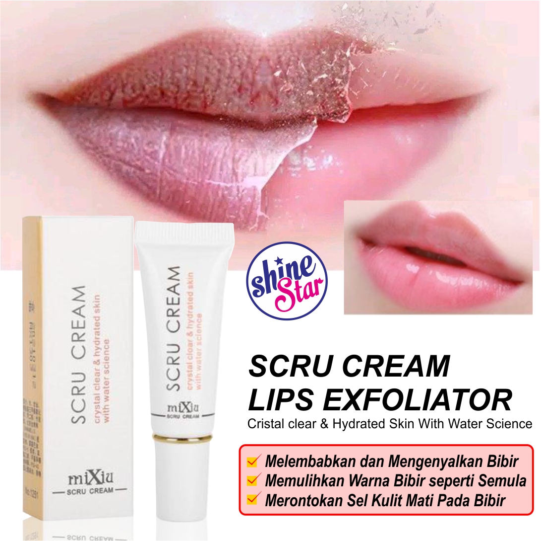 SHINE STAR 12gr Pelembab Bibir MIXIU SCRU Cream Crystal Clear