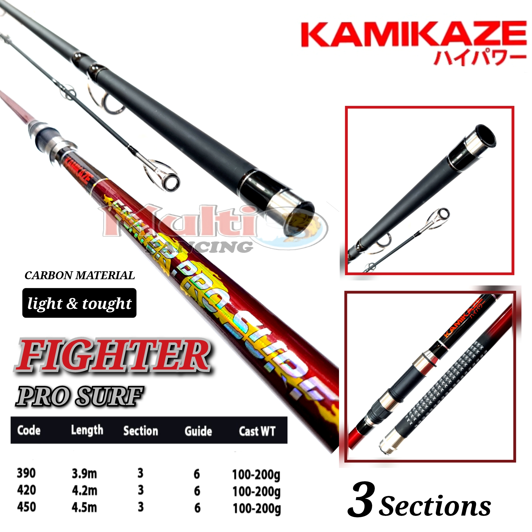 Joran Pasiran Kamikaze Fighter Pro Surf Sambung Lazada Indonesia