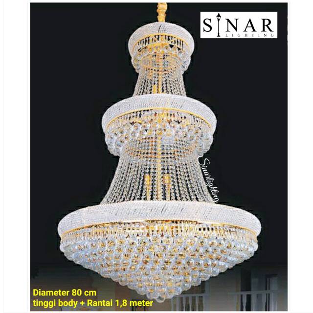 Lampu Hias Gantung Kristal Void 10006 80 Cm Lazada Indonesia