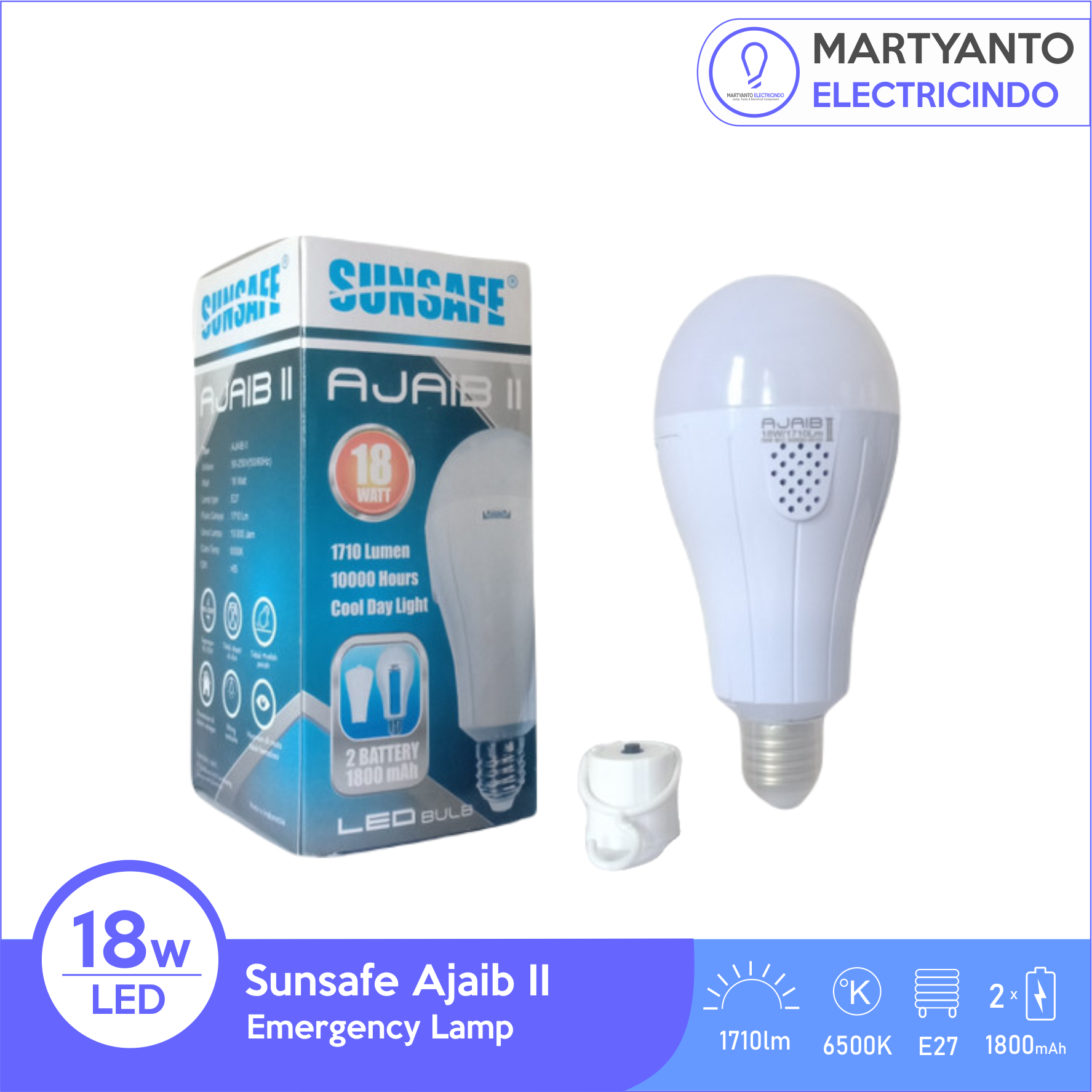 Lampu Led Emergency Sunsafe Ajaib Ii Watt Lazada Indonesia