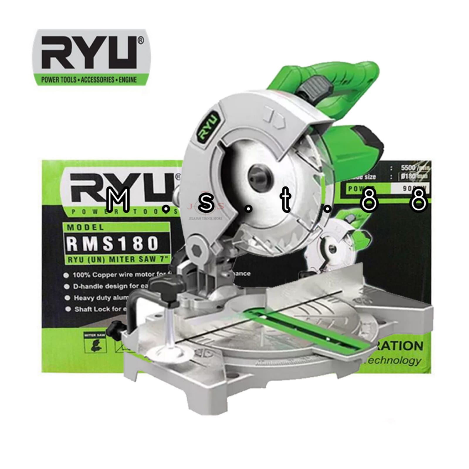 Ryu Rms Miter Saw Mesin Potong Alumunium Aluminium Gergaji Kayu