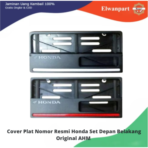 Tempat Cover Plat Nomor Motor Honda Original Set Depan Belakang