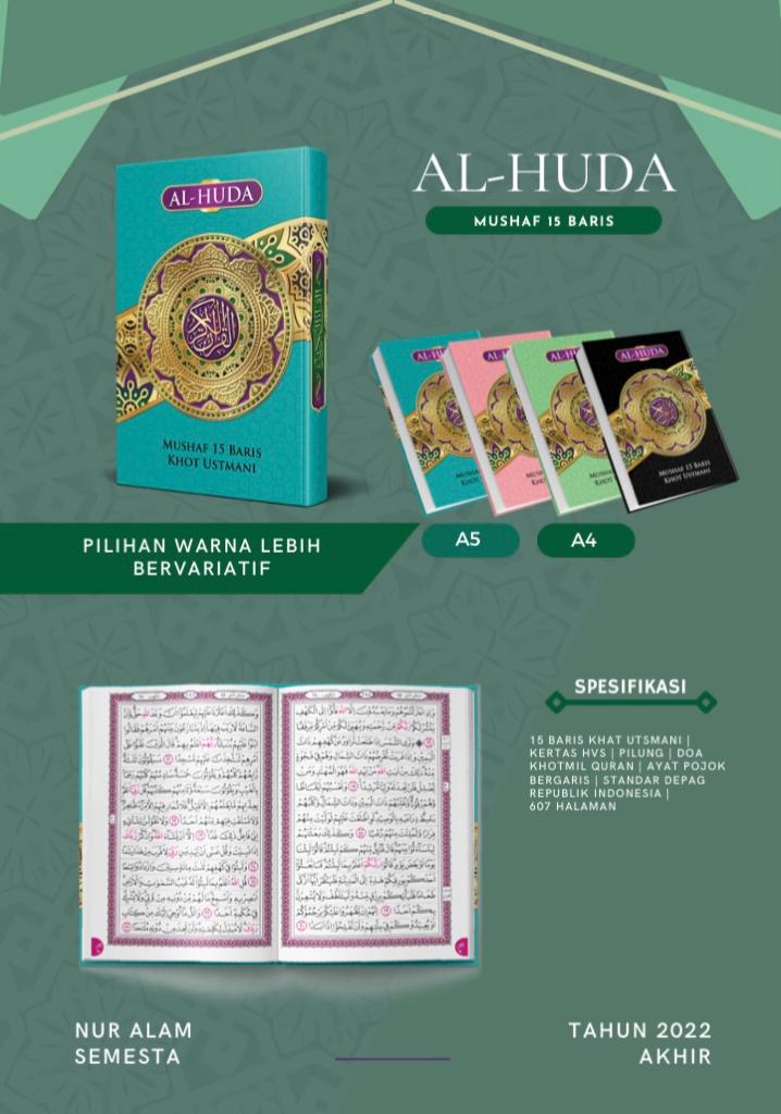 Al Qur An Mushaf Baris Khot Usmani Al Huda Ukuran A Cm