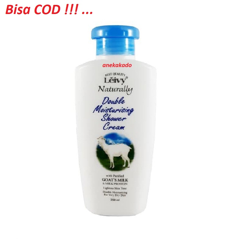 Susu Kambing Leivy Naturally Double Moisturising Shower Cream Botol