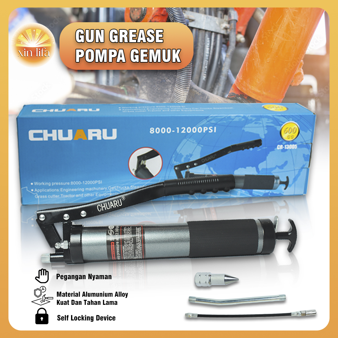 Grease Gun 600 CC Pompa Gemuk Tangan 600cc Tekiro Lazada Indonesia