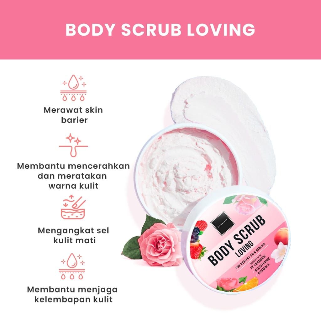 SCARLETT WHITENING LOVING SERIES BODY CREAM SERUM SHOWER LOTION SCRUB