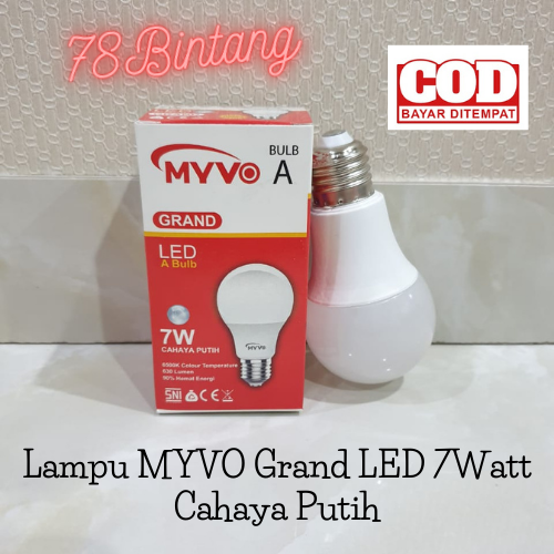 78Bintang Bohlam Lampu MYVO Grand LED A Bulb 7Watt Bohlam Lampu MYVO