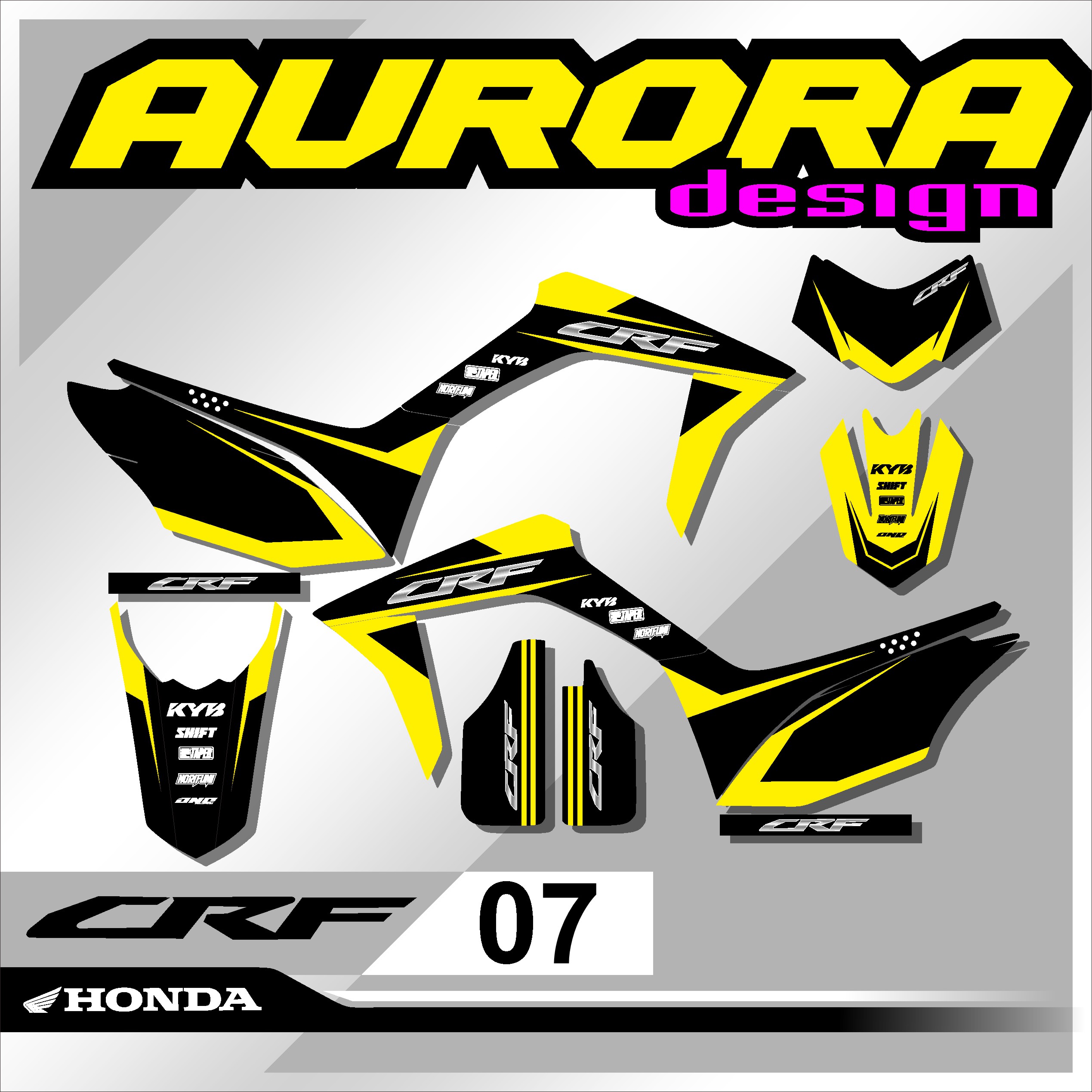 Sticker Striping Stiker Lis Variasi Semifull CRF 150L AOR 07 Lazada