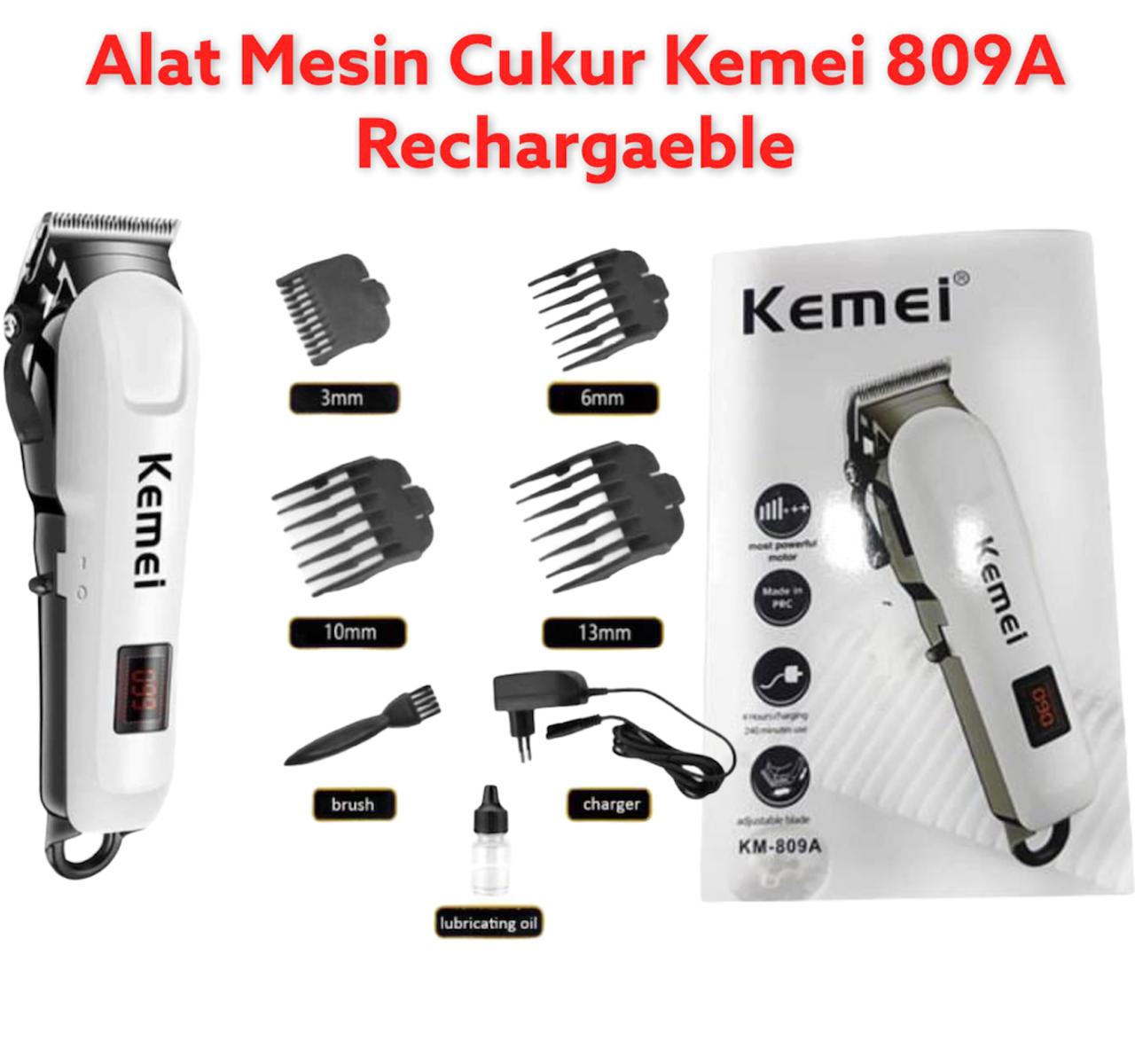 KEMEI KM 809A ALAT MESIN CUKUR RAMBUT POTONG WIRELESS HAIR CLIPPER