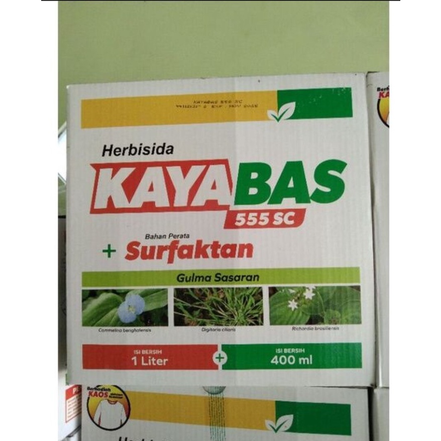 Kayabas 1 Liter Kayabas 555SC Herbisida Selektif Pra Tumbuh Tanaman