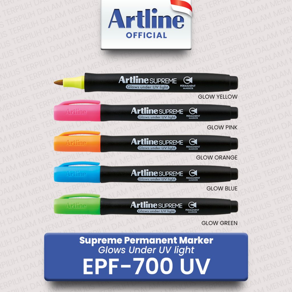 ARTLINE Spidol Supreme Permanent Glow UV Marker EPF 700UV Lazada