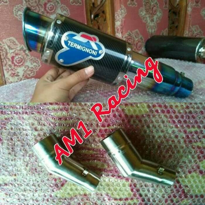 KNALPOT TERMIGNONI BLUE/BIRU/NINJA 250FI/250 KARBU/RR MONO/SLIP ON