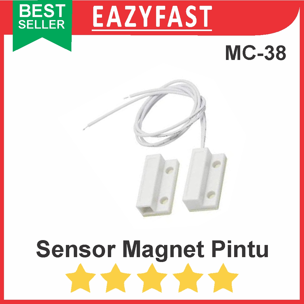 Magnetic Magnet Switch MC38 MC 38 Door Sensor Buka Tutup Pintu Jendela