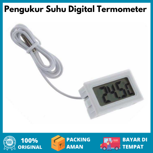 Alat Pengukur Ukur Suhu Digital Kabel 1M TPM Termometer Aquarium