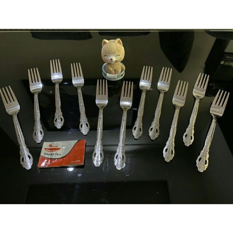 Garpu Makan Stainless Steel Motif Wayang Isi 12 Pcs Lazada Indonesia