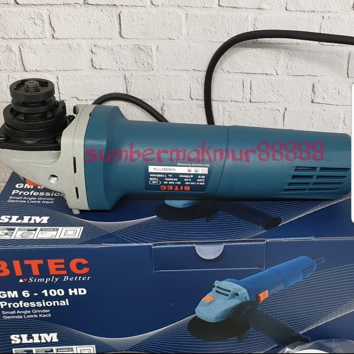 Mesin Gerinda 4 Inch Bitec Gm 6 100 Hd Angle Grinder Slim Bitec Gm