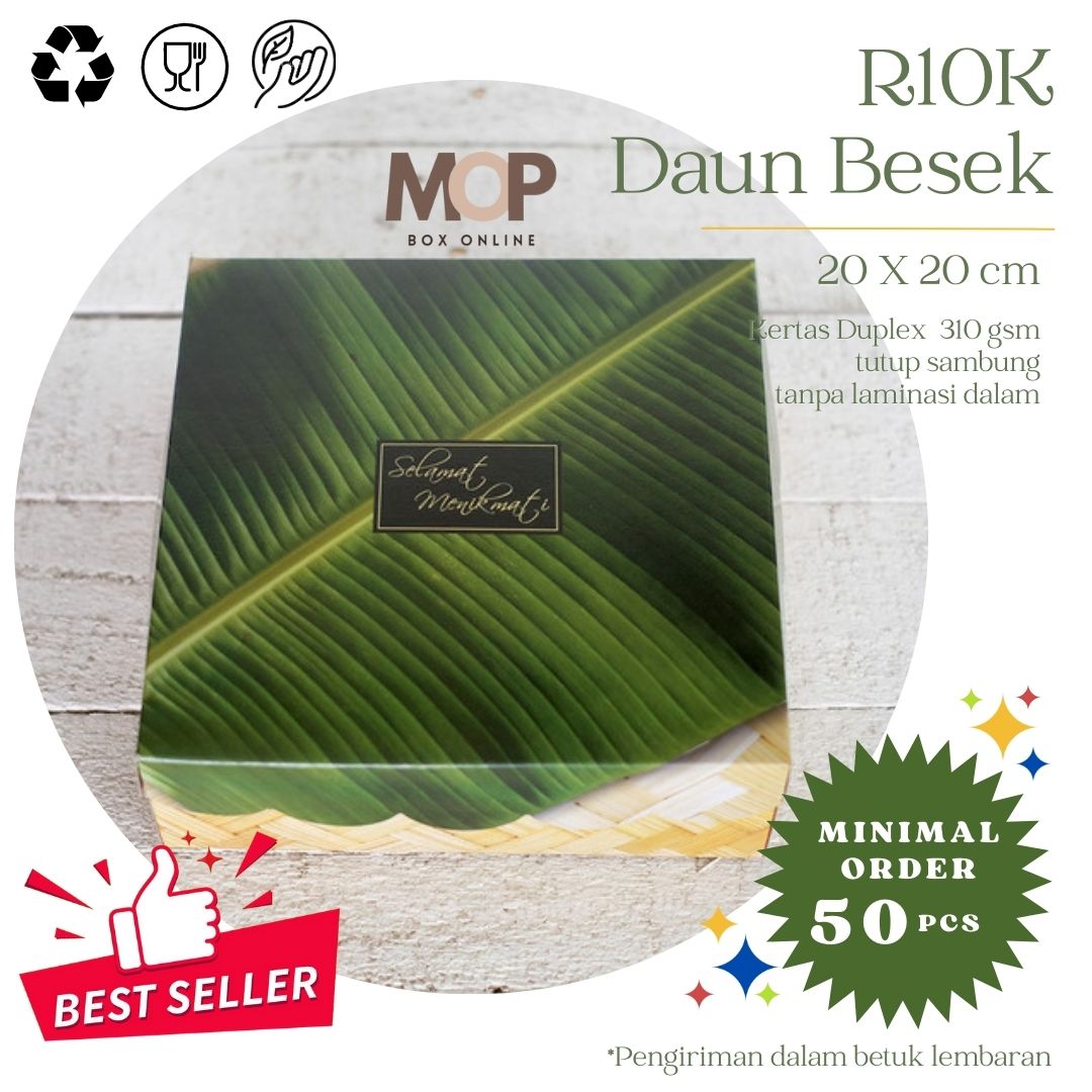 Pcs Dus Nasi R K Daun Besek Daun Pisang Kotak Nasi X Box Nasi