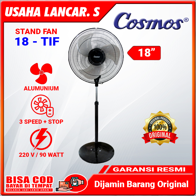 Stand Fan Cosmos Tif Kipas Berdiri Inch Aluminium Blade