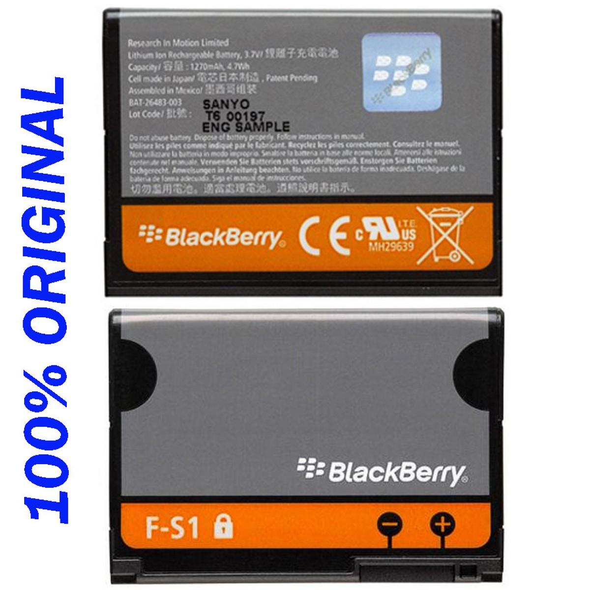 Baterai Blackberry FS1 F-S1 Torch 9800 9810 Original OEM Batre Batai Battery Dual High Handphone HP Ori Tourch BB
