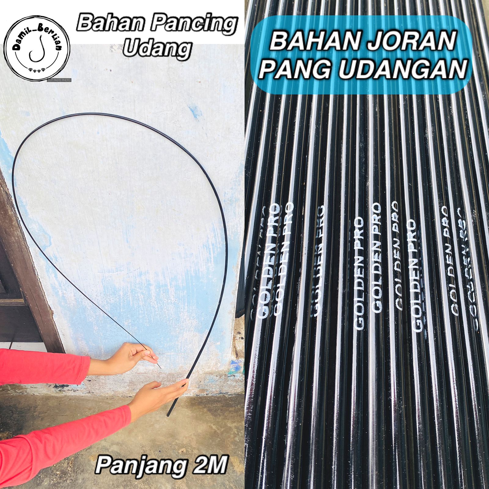 Bahan Joran Lentur Udang Pangudangan Grosir Damil Berlian Lazada