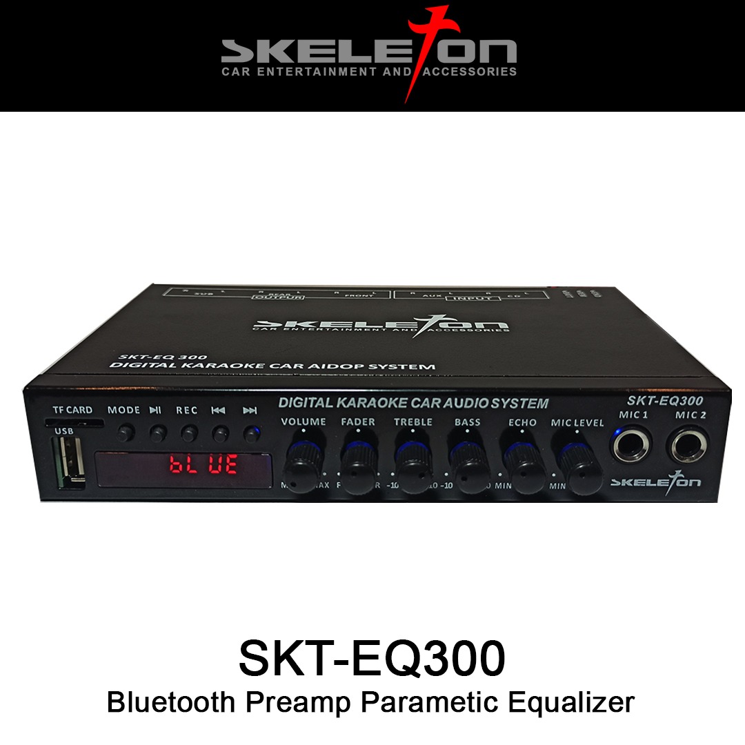 Skeleton Preamp Car Parametric Equalizer Karaoke Bluetooth SKT EQ300