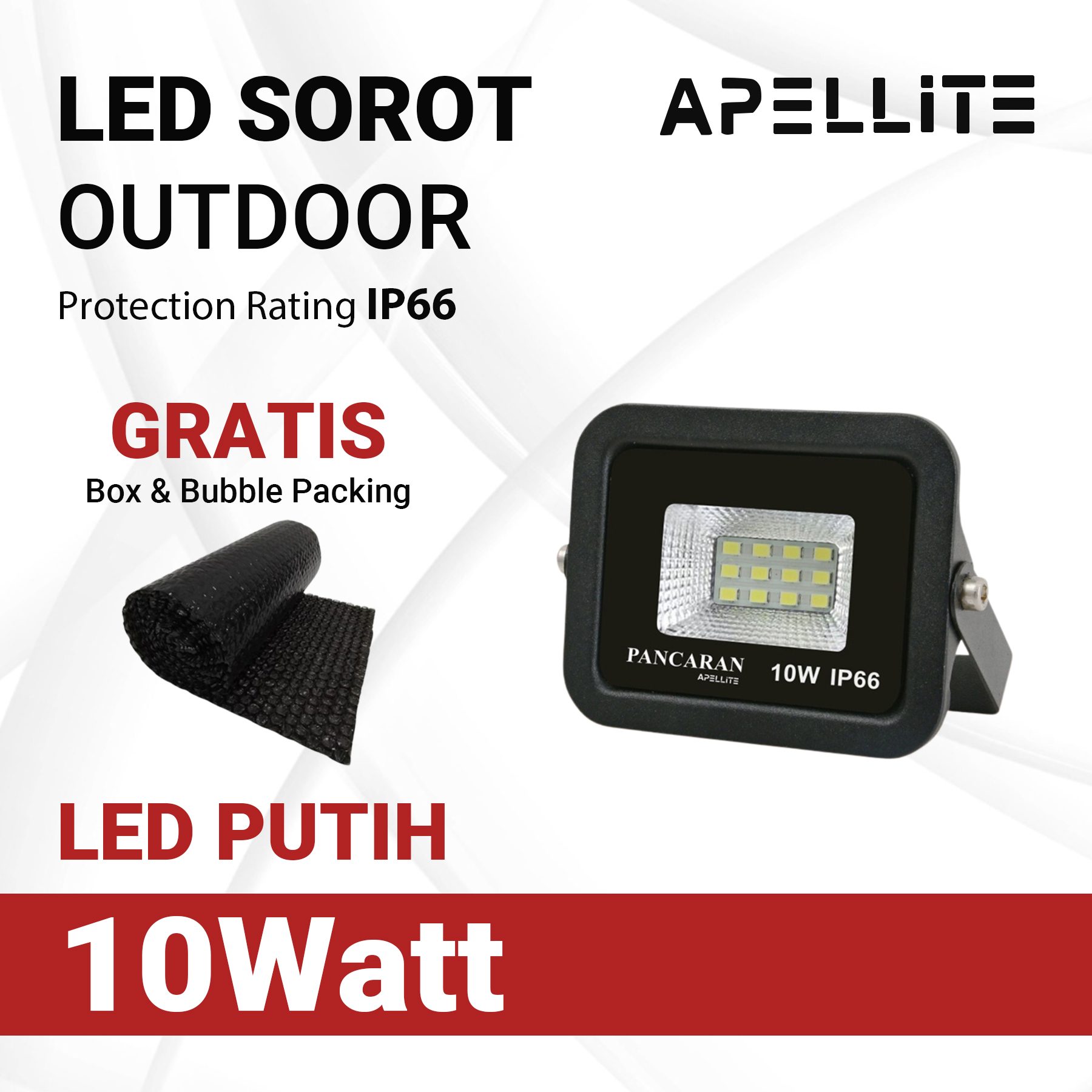 LAMPU LED SOROT LAMPU TEMBAK FLOOD LIGHT PANCARAN SOROT10W 20W 30W 50W