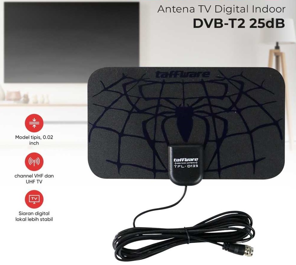 Antena Tv Digital Indoor Dvb T Db Spider Pattern V Tfl D