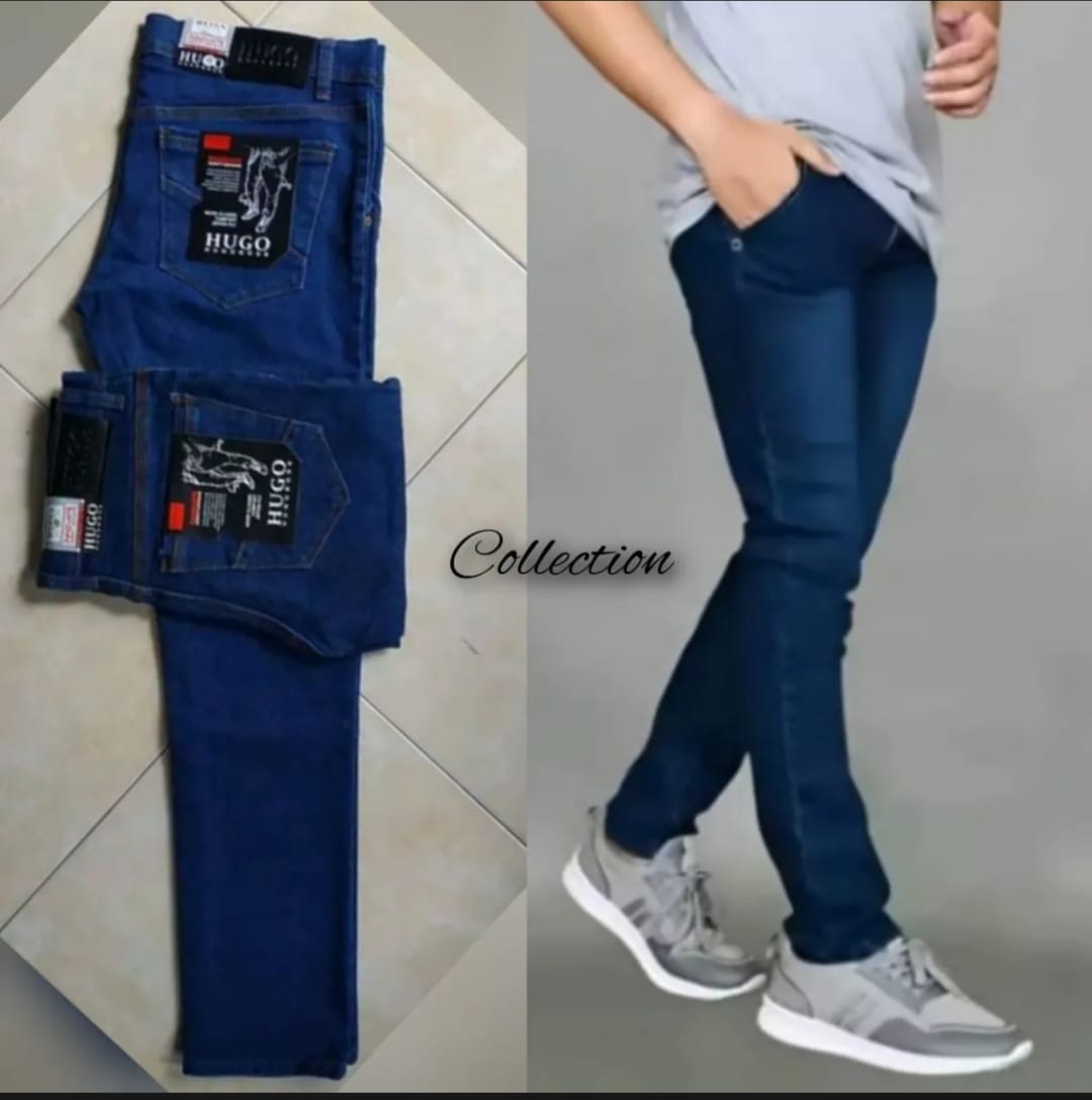 Celana Panjang Jeans Pria Bahan Ngaret Model Pensil Slim Fit Cod