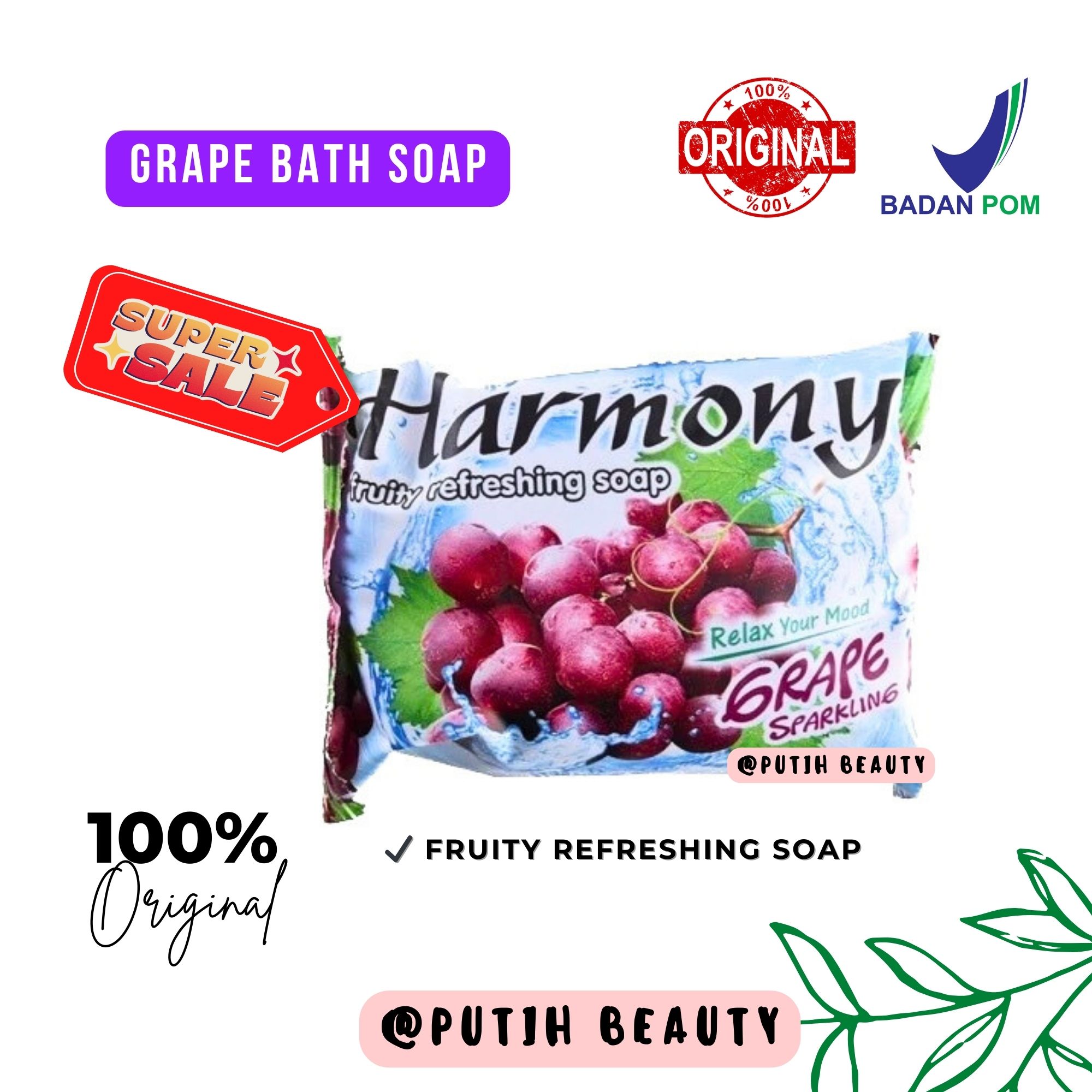 Harmony Sabun Mandi Harum Buah Lemon Anggur Melon Segar Bpom Bikin Mood