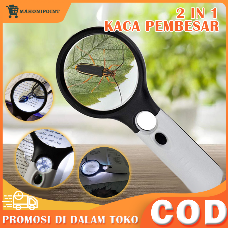 Magnifier Gelas In Dengan Lampu Led Kaca Pembesar Loop Magnifying