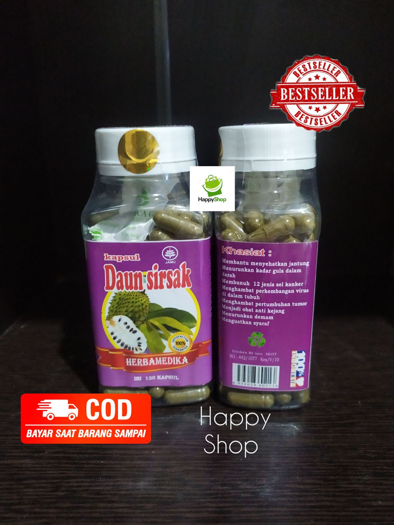 Kapsul Daun Sirsak Herbamedika Isi Kapsul Lazada Indonesia