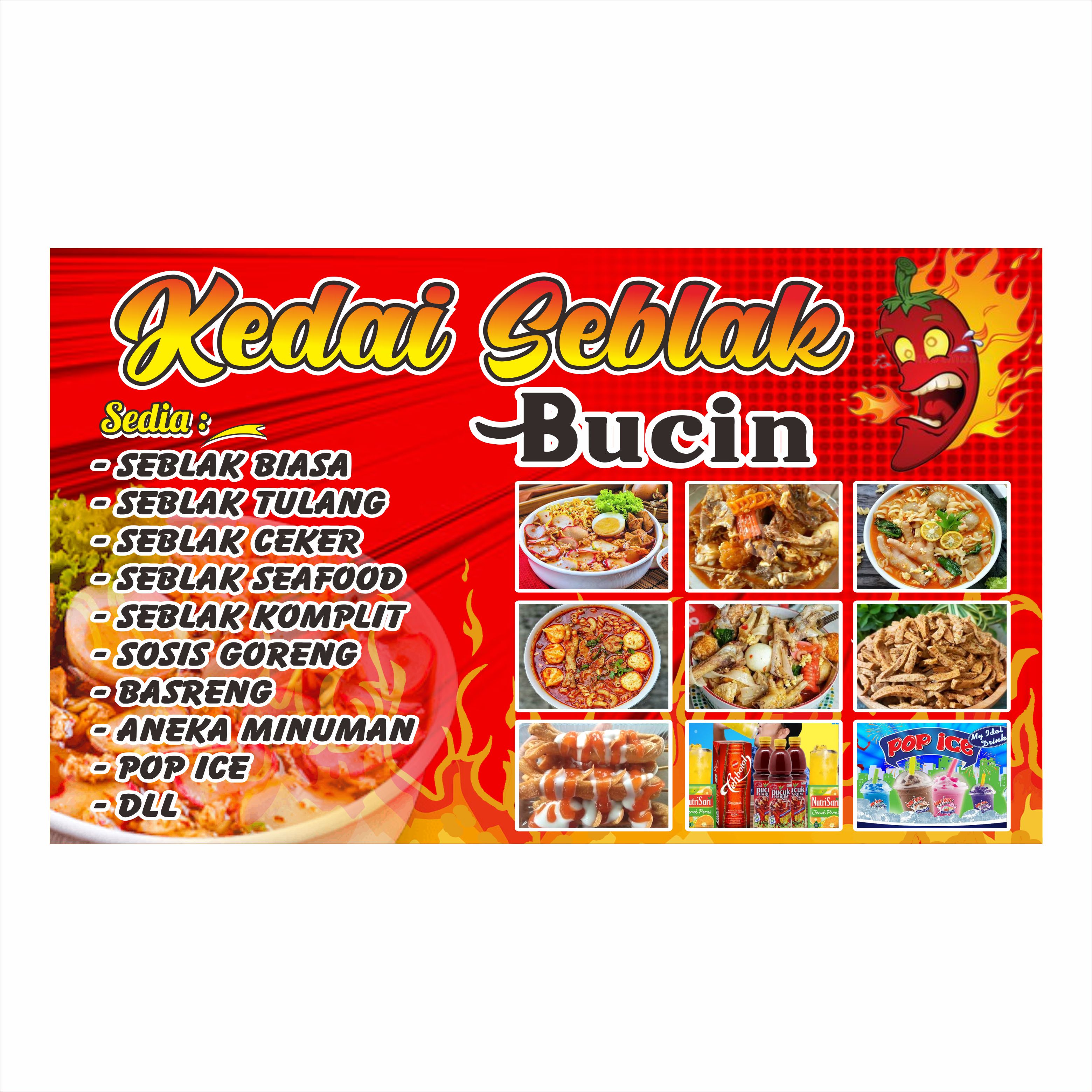 Spanduk Kedai Seblak Warung Seblak 100x60 Lazada Indonesia