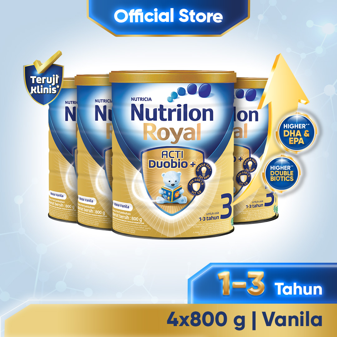 Nutrilon Royal 3 Vanila Susu Pertumbuhan Bubuk 800 GR X 4 Lazada