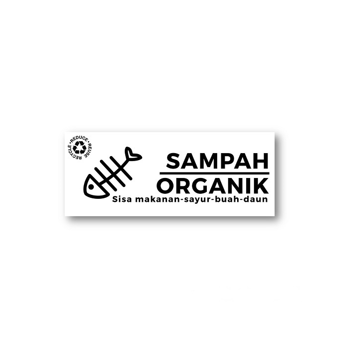 Stiker Penanda Tempat Sampah Stiker Jagalah Kebersihan Warna Hitam Dan