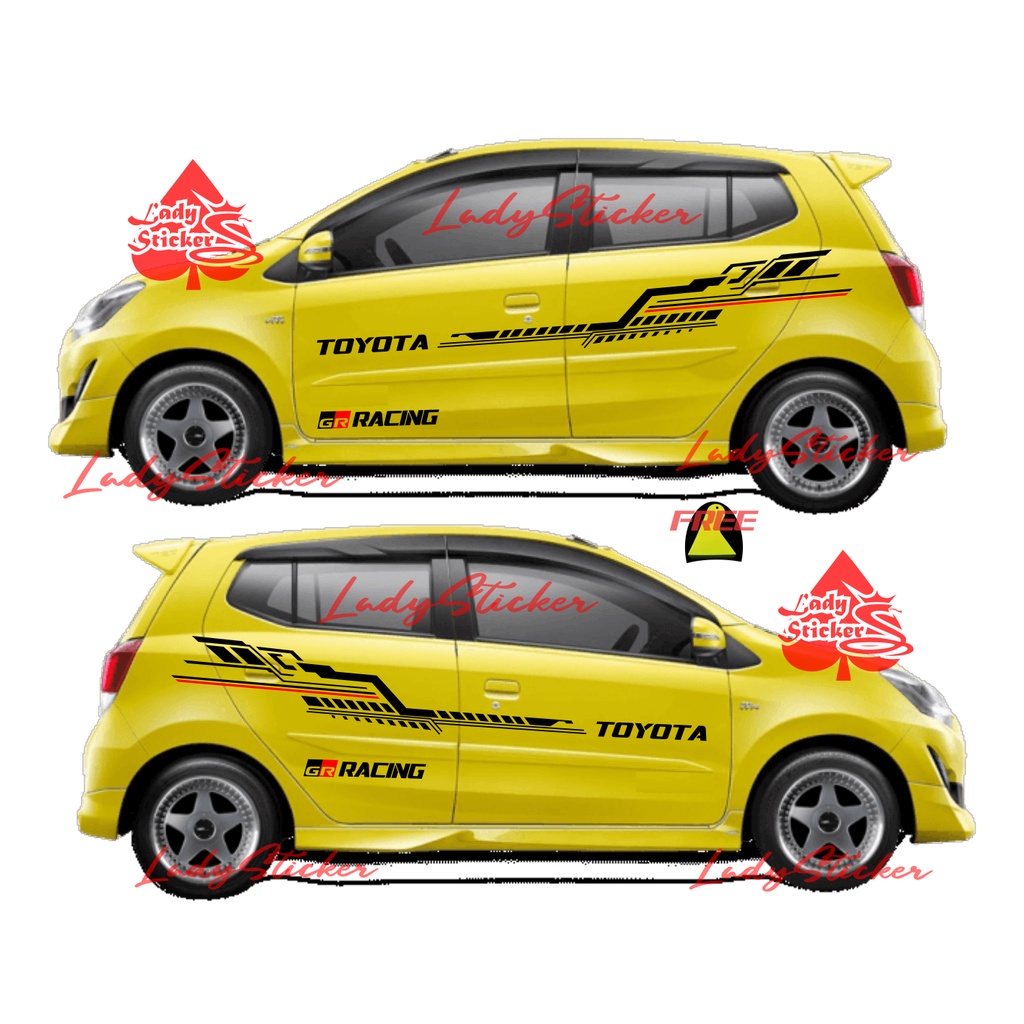 STICKER AGYA CUTTING STICKER STIKER MOBIL TOYOTA AGYA AYLA GR GAZO