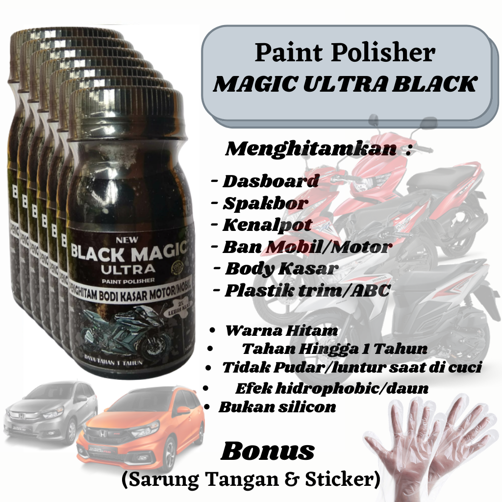 Black Magic Penghitam Body Motor Dan Dashboard Yang Kusam Lazada