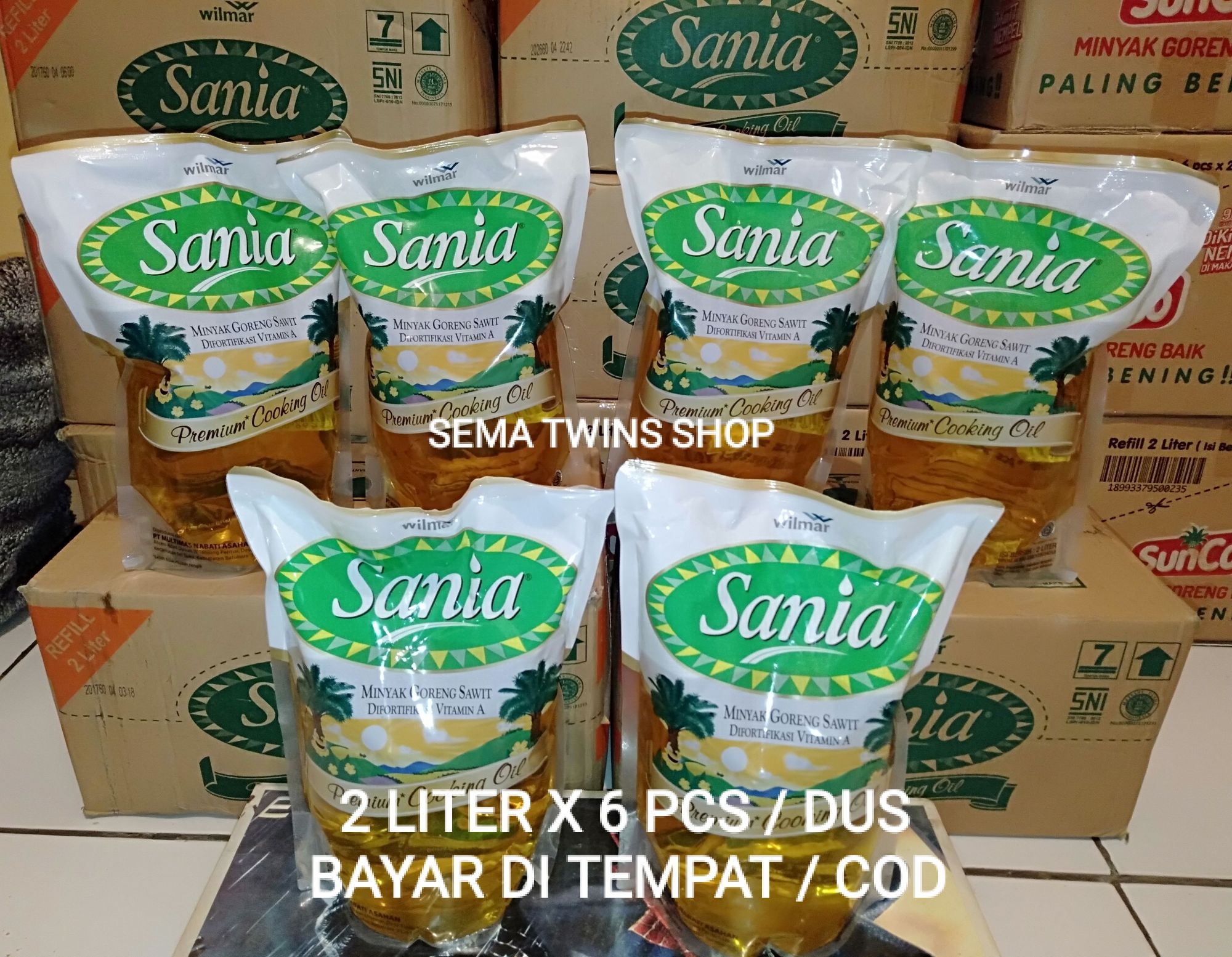 Minyak Goreng SANIA 2 Liter 1 Dus Isi 6 Pouch Minyak Murah 2Liter