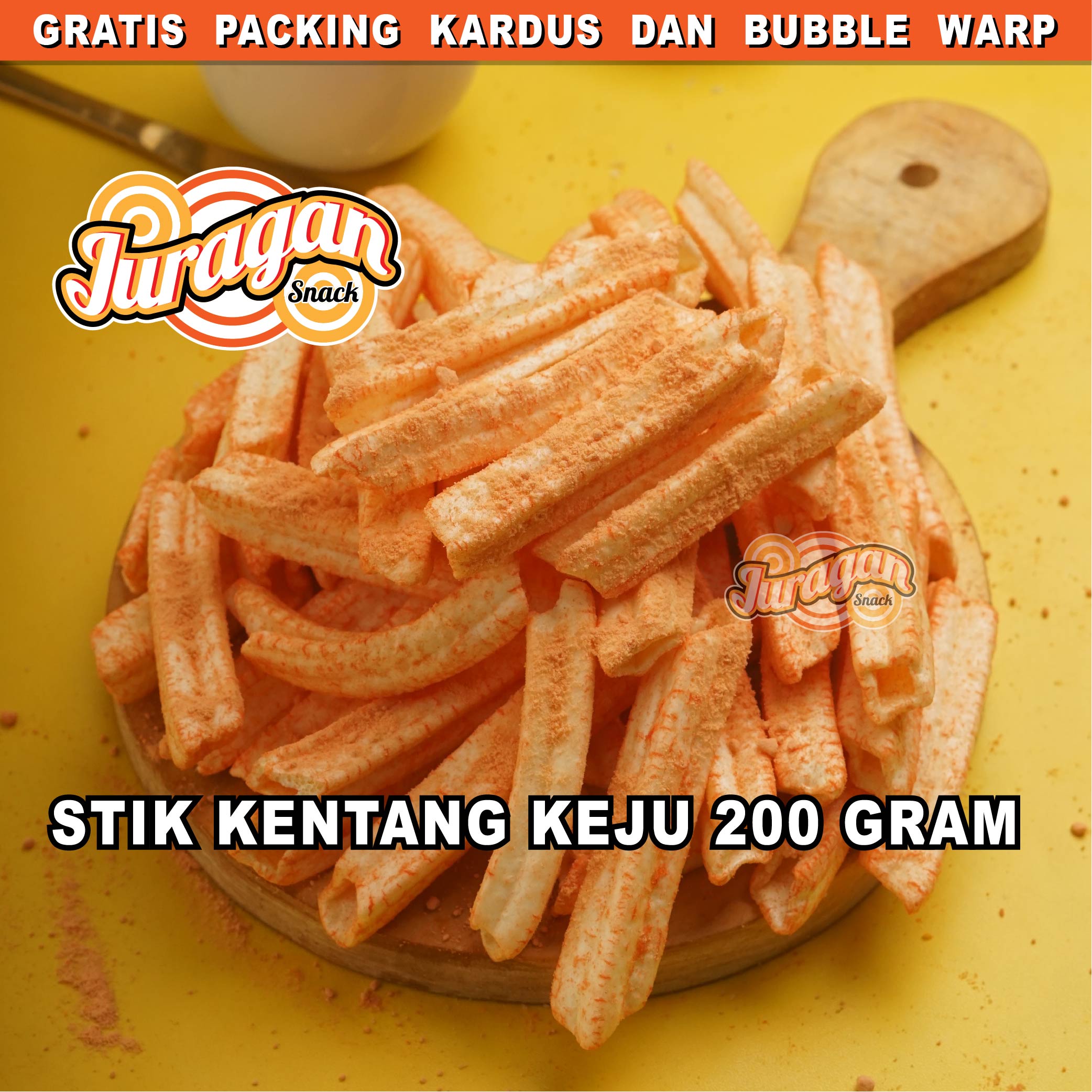 Stik Kentang Keju French Fries Gram Snack Kiloan Makanan Ringan