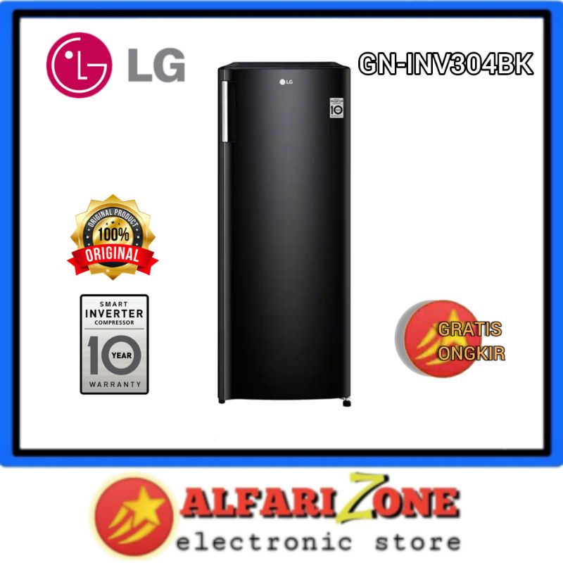 Kulkas Freezer LG 1 Pintu Inverter GN INV304BK Lemari Es GNINV304BK