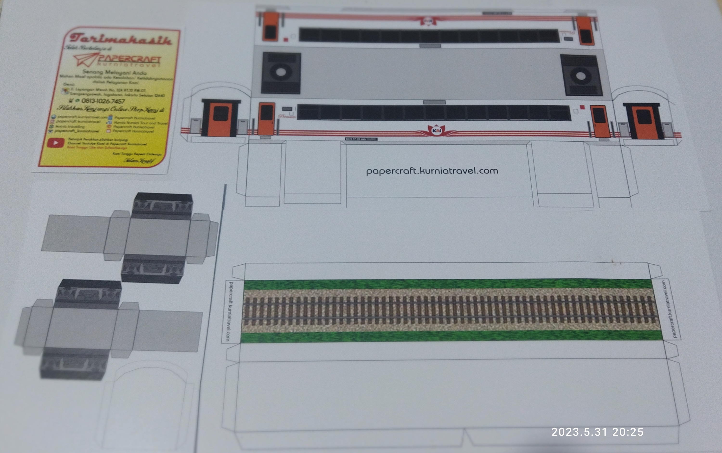 Pola Kertas Papercraft Kereta Livery Premium Lazada Indonesia