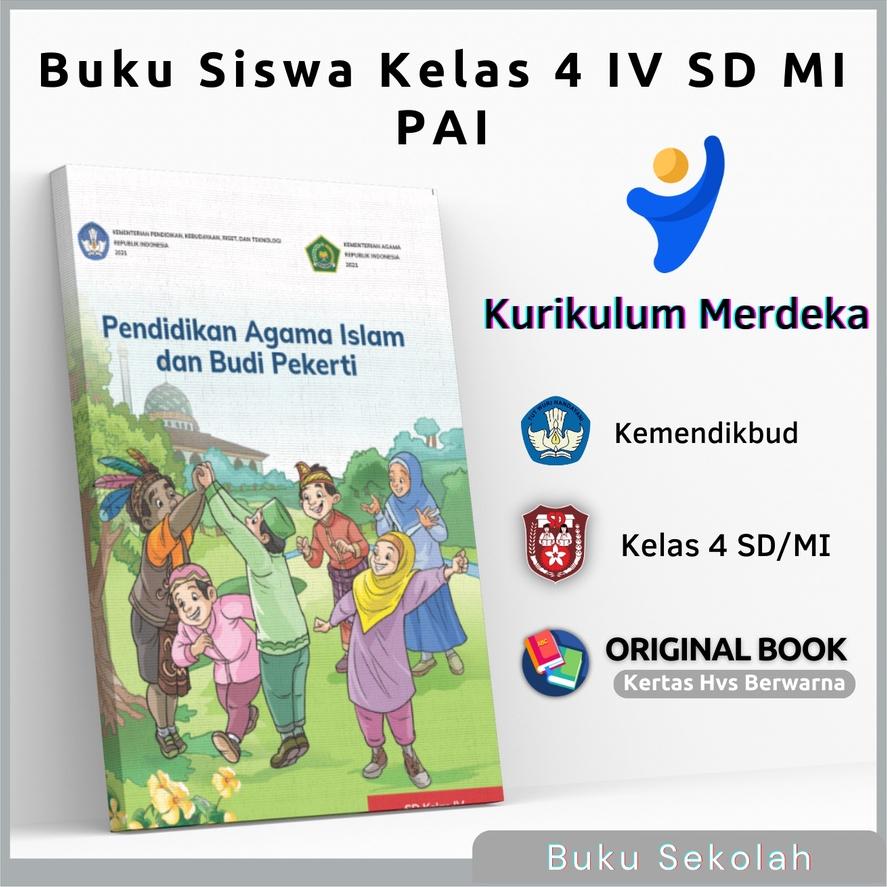 Buku Pelajaran PAI Kelas 4 IV SD MI Pendidikan Agama Islam Dan Budi