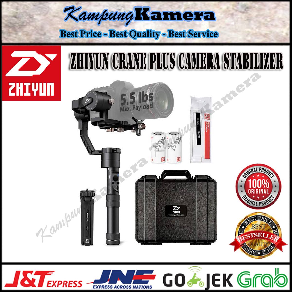 Zhiyun Crane Plus Axis Brushless Handheld Gimbal Stabilizer Lazada