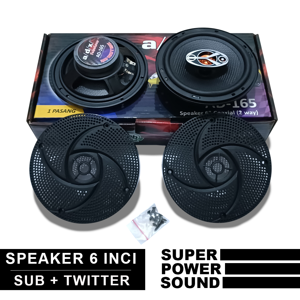 Speaker Mobil Subwoofer ADS 6 Inchi Super Power Sound Speaker Pintu