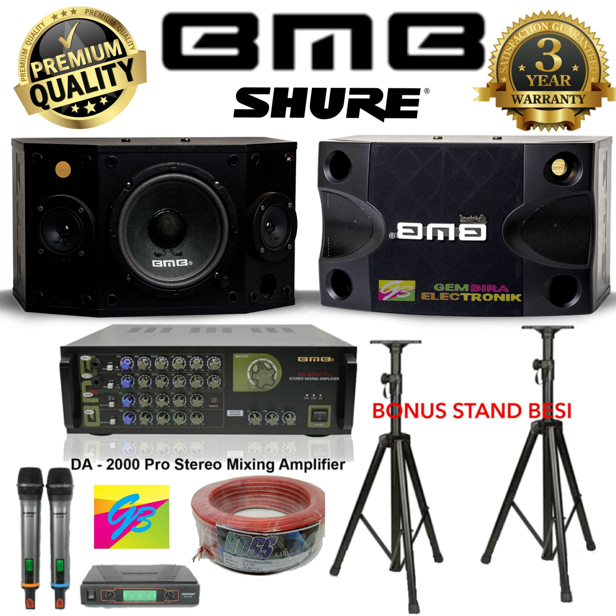 Paket Karaoke Speaker BMB Premium Ampli BMB Sound System Original